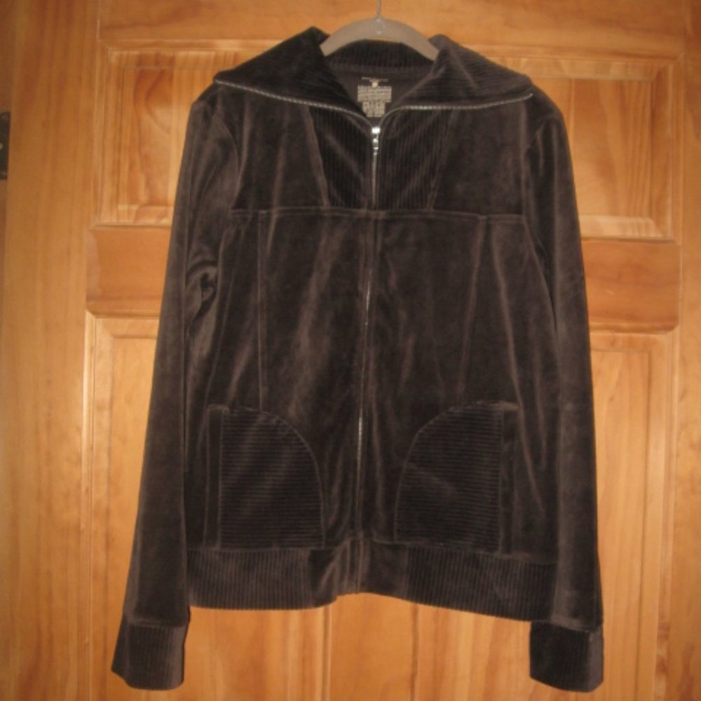 Jones New York Sport Velour Track Jacket